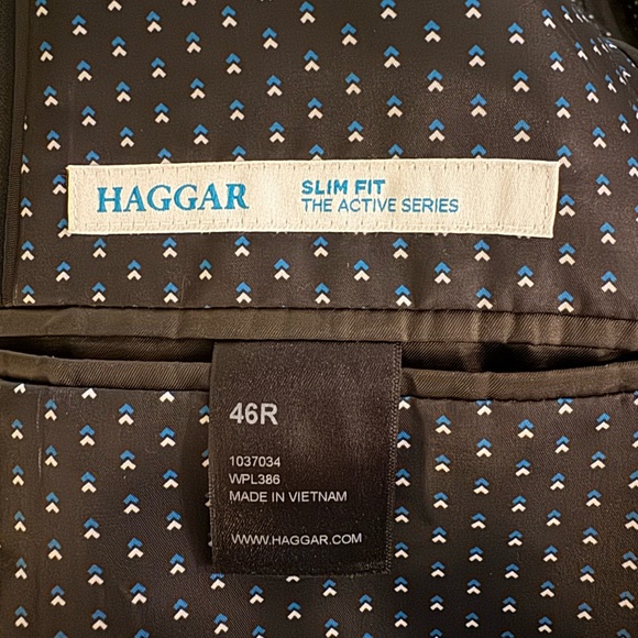 Haggar Men’s Black Slim Fit Suit Blazer 46R - Picture 9 of 10